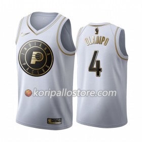 Indiana Pacers Victor Oladipo 4 Nike 2019-2020 Valkoinen Golden Edition Miesten Pelipaidat Swingman 